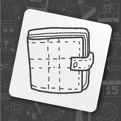 wallet doodle drawing