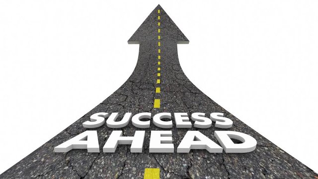 Success Ahead Road Driving Forward Future Succeed 3d Animation