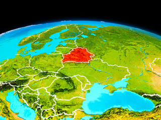 Belarus in red