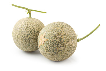 Cantaloupe melon isolated on a white background