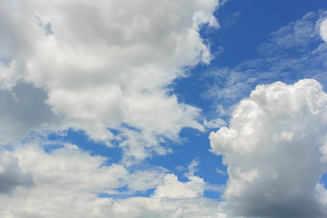 Beautiful blue sky with clouds.