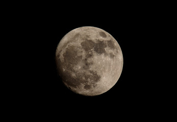 Fototapeta na wymiar 月齢14日の月
