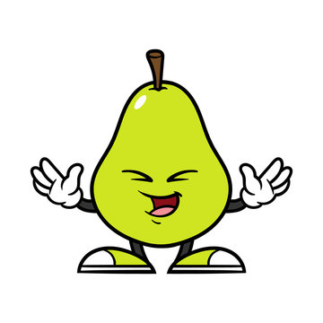 Cartoon Happy Pear Character
