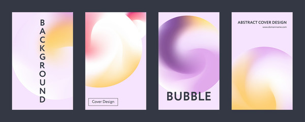 Set of colorful futuristic orbs