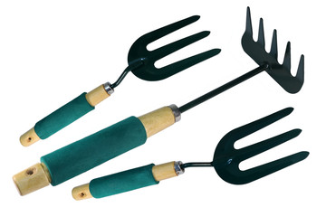 Garden shovel and fork.