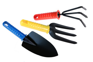 Garden shovel and fork.