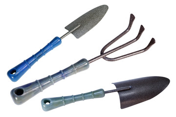 Garden shovel and fork.