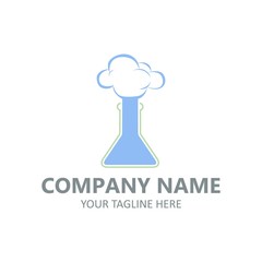 Lab vector logo illustration element template laboratory emblem