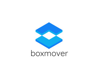 logistic delivery courier service logo. money finance or internet thinks concept design. abstract transport box arrow symbol.