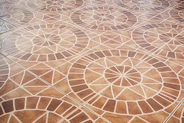 ceramic tile with geometrical drawing