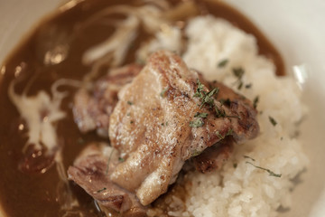 breakfast with beaf.