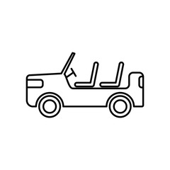 safari car line icon. Travel line icon. Element of rest icon. Premium quality graphic design. Signs, outline symbols collection icon for websites, web design, mobile app