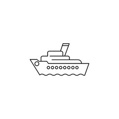 cruise ship liner line icon. Travel line icon. Element of rest icon. Premium quality graphic design. Signs, outline symbols collection icon for websites, web design, mobile app