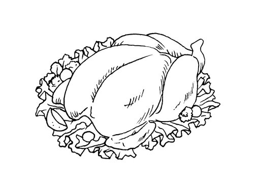 9 件の最適な ローストチキンの塗り絵 画像 ストック写真 ベクター Adobe Stock