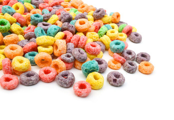 Delicious and nutritious fruit cereal loops flavorful, healthy and funny addition to kids breakfast