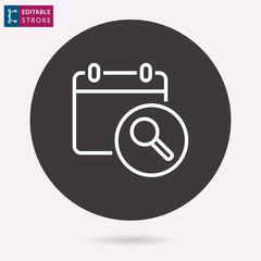 Calendar line vector icon. Editable stroke.