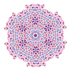 Mosaic mandala pattern. Abstract ethnic background