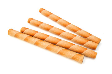 Wafer on white background