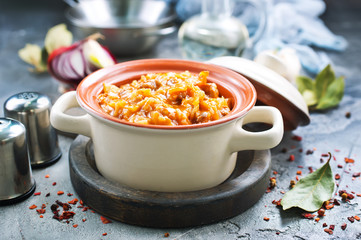 minced meat with rice
