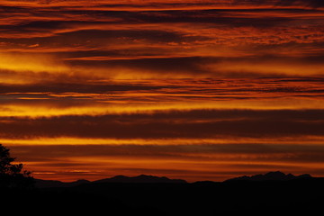 Obraz premium Burning sunset