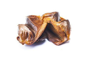 goose gizzard on white background