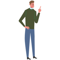 男性　仕草　イラスト