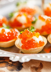 canape with caviar