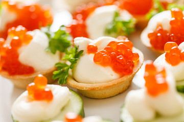 canape with caviar