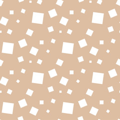 Beige and white geometric seamless pattern