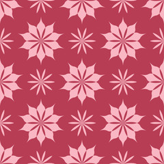 Cherry pink floral seamless pattern