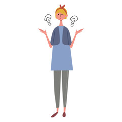 若い　女性　イラスト