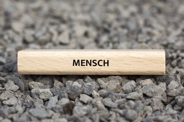 MENSCH - Bilder mit Wörtern aus dem Bereich Rassismus, Wort, Bild, Illustration