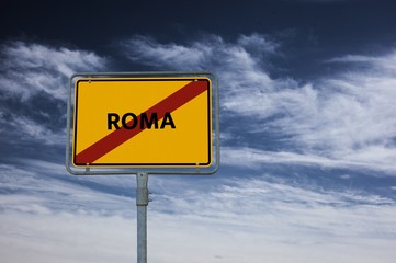 ROMA - Bilder mit Wörtern aus dem Bereich Rassismus, Wort, Bild, Illustration