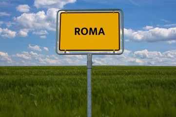 ROMA - Bilder mit Wörtern aus dem Bereich Rassismus, Wort, Bild, Illustration