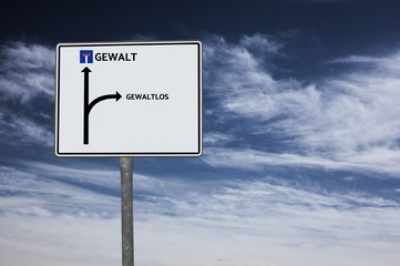 GEWALT - Bilder mit Wörtern aus dem Bereich Rassismus, Wort, Bild, Illustration