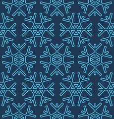 Snowflakes seamless pattern
