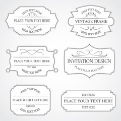 Frames set design with text
