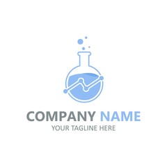 Lab vector logo illustration element template laboratory emblem