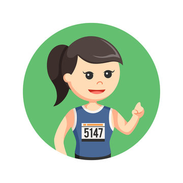 Female marathon runner color
