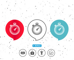 Obraz premium Timer line icon. Stopwatch sign.