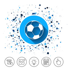 Football ball sign icon. Soccer Sport symbol.
