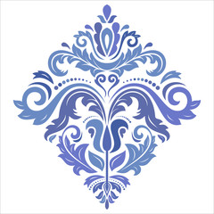 Oriental vector pattern with arabesques and floral colored elements. Traditional classic ornament. Vintage pattern with arabesques