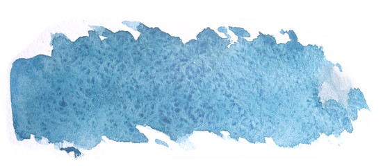 watercolor blue spot with a texture of watercolor paper. for design