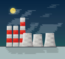 Energy generation station vector illustration.