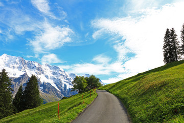 Fototapeta premium Murren city in swiss
