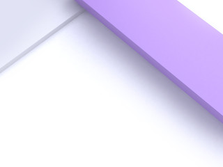 purple-violet white background 3d rendering blank space