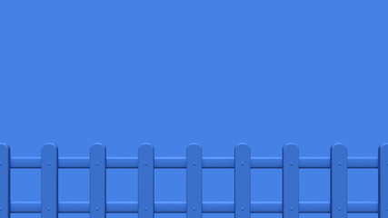 Fototapeta premium abstract blue fence minimal background 3d rendering