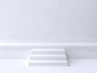 abstract white scene 3d rendering