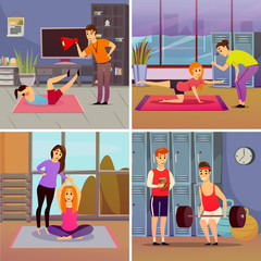 Fototapeta premium Personal Sport Trainer Orthogonal Concept