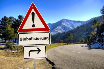 Schild 287 - Globalisierung - obrazy, fototapety, plakaty